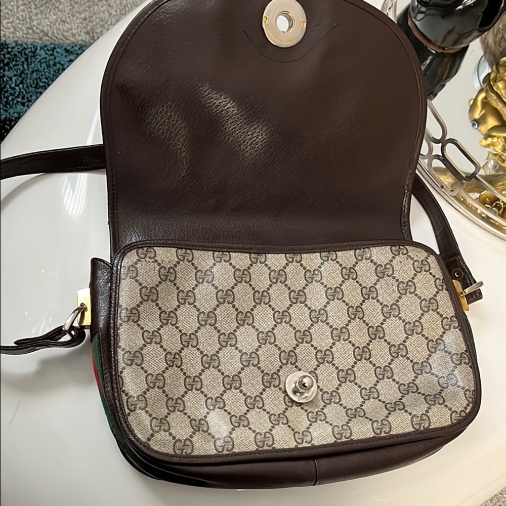Gucci Brown and Cream Women's Bag, signs of wear, no smells, good condition. - Picture 5 of 11